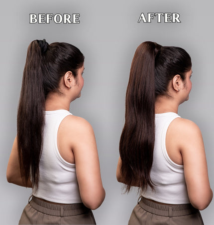 Wrap around ponytails