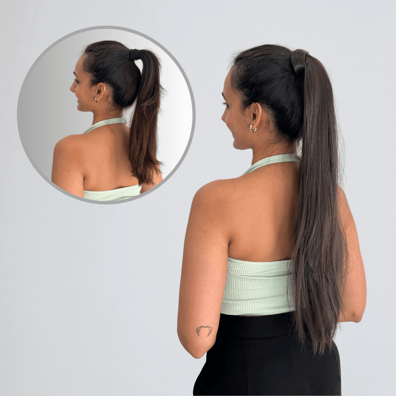 Wrap around ponytails